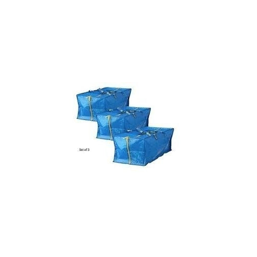 Ikea Frakta Storage Bag,Extra Large - Blue -- SET OF 3