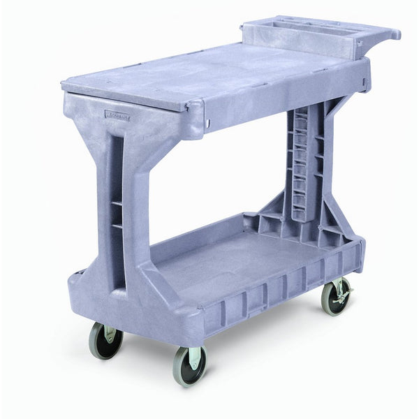 Akro-Mils 30930 2 Shelf Plastic Utility and Service ProCart, 400 lb capacity, Small, Grey