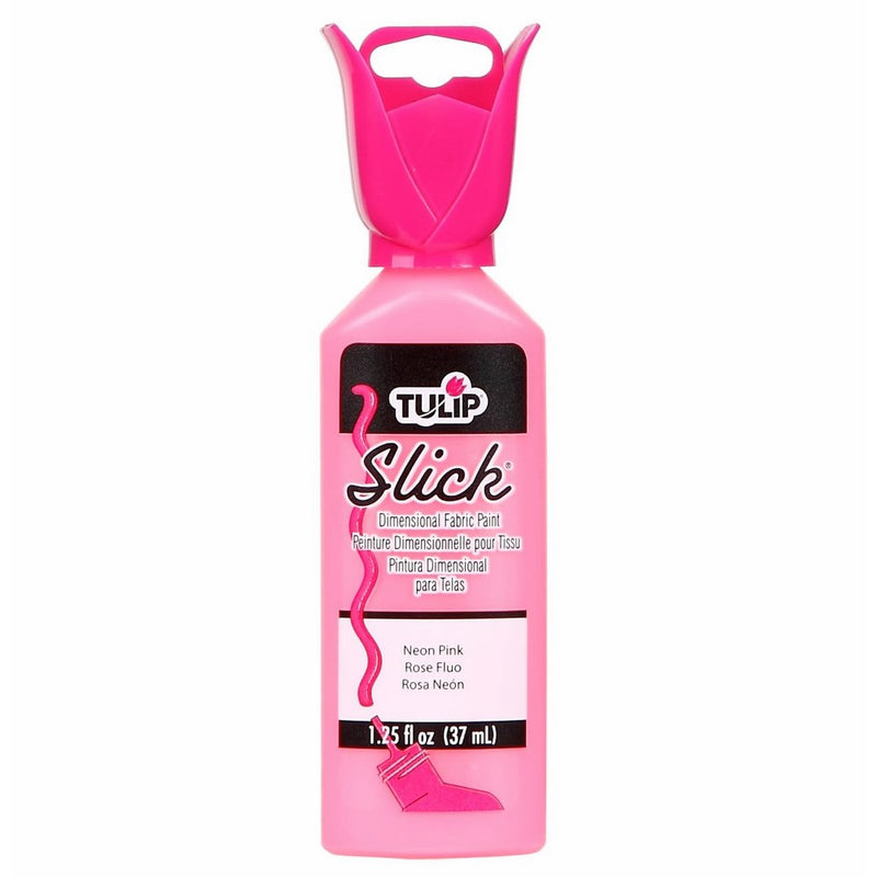 Tulip 65039 Dimensional Fabric Paint 1.25oz Slick Neon Pink