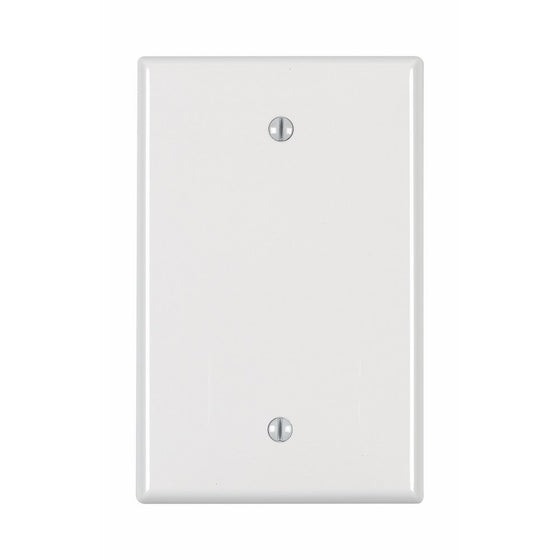 Leviton PJ13-W 1-Gang Blank Wallplate, Midway Size, White