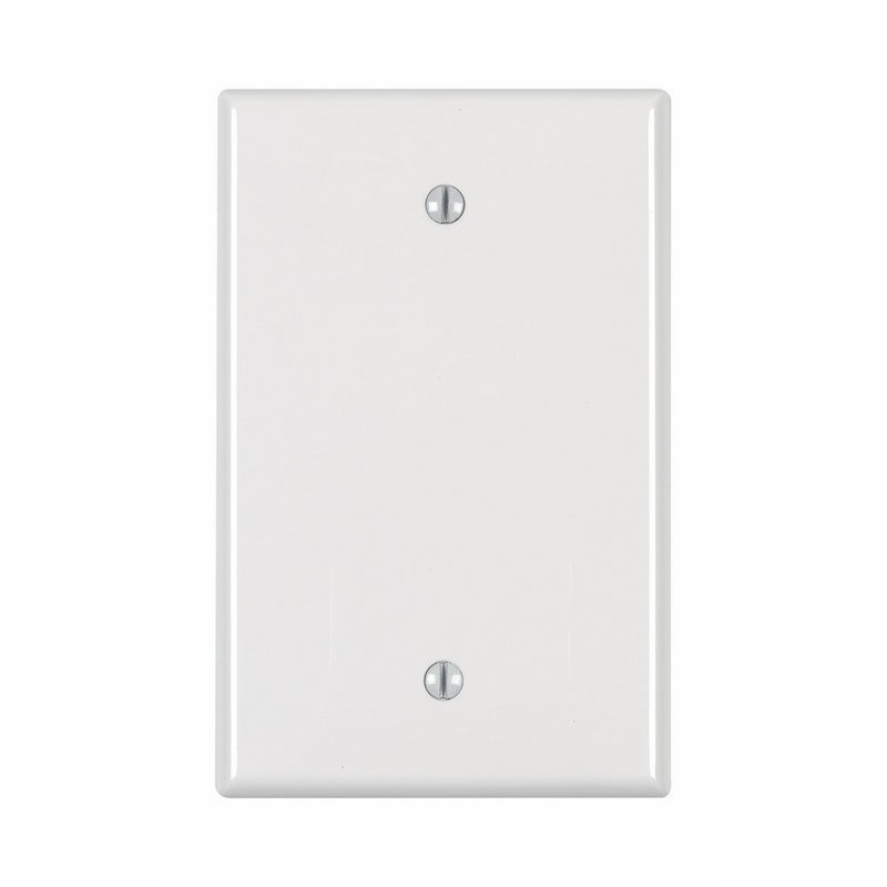 Leviton PJ13-W 1-Gang Blank Wallplate, Midway Size, White