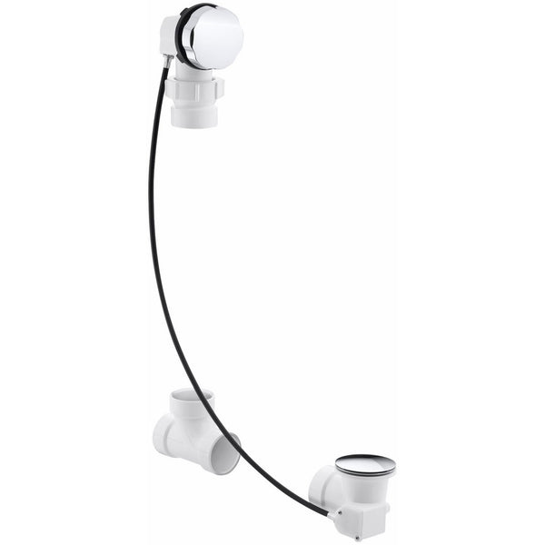 KOHLER K-7214-CP Clearflo Cable Bath Drain, Less Pvc Tubing, Polished Chrome