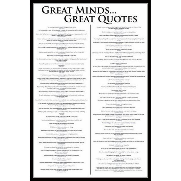 Pyramid America Great Minds and Great Quotes, Inspirational Poster Prints, 24-by-36-Inch