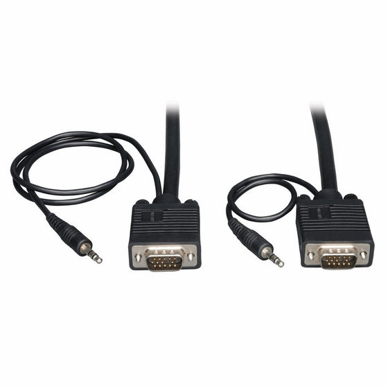 Tripp Lite VGA Coax Monitor Cable with audio, High Resolution cable with RGB coax (HD15 and 3.5mm M/M) 6-ft.(P504-006)