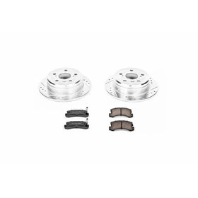 Power Stop K2565 Rear Z23 Evolution Brake Kit with Drilled/Slotted Rotors and Ceramic Brake Pads