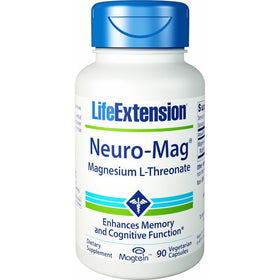 Life Extension Neuro-Mag Magnesium L-Threonate w/Calcium & Vitamin D3 - Powder 225 g - 30 Servings