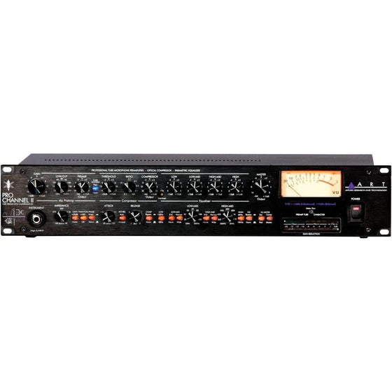 ART Pro Channel II Microphone Preamp/Compressor/EQ Professional Tube Based Selectable VU Metering