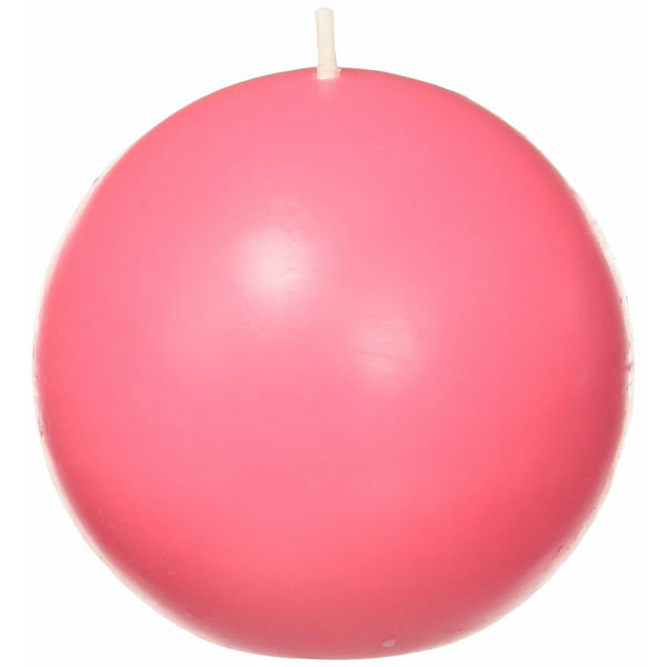 Zest Candle 6-Piece Ball Candles, 3-Inch, Hot Pink