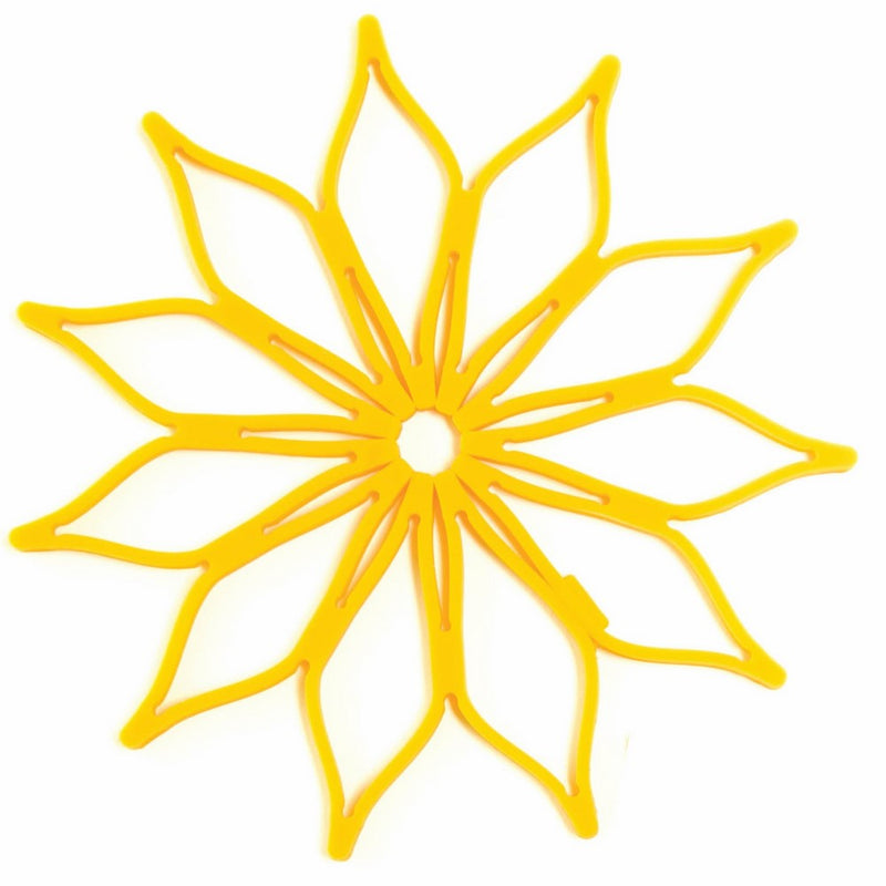 Spice Ratchet Blossom Multi-Use Mini Silicone Trivet, Yellow