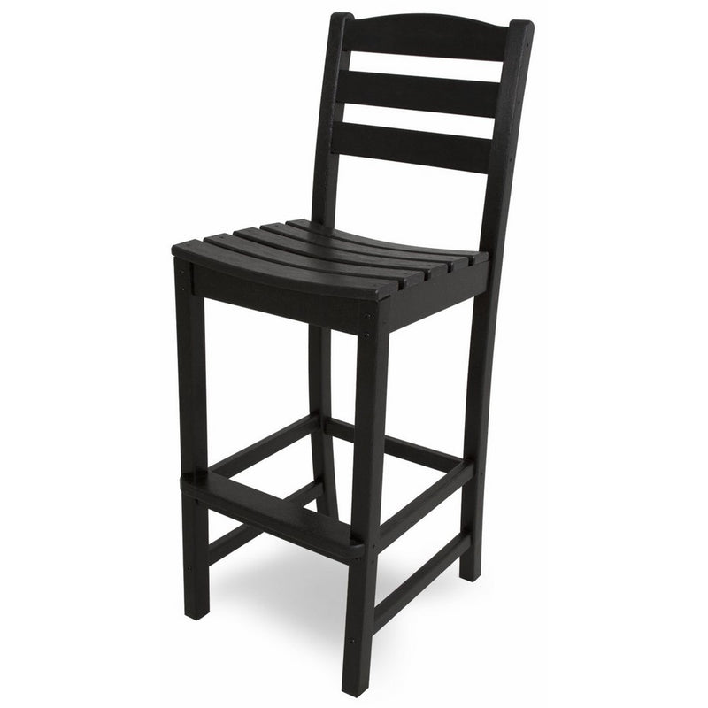 POLYWOOD TD102BL La Casa Café Bar Side Chair, Black