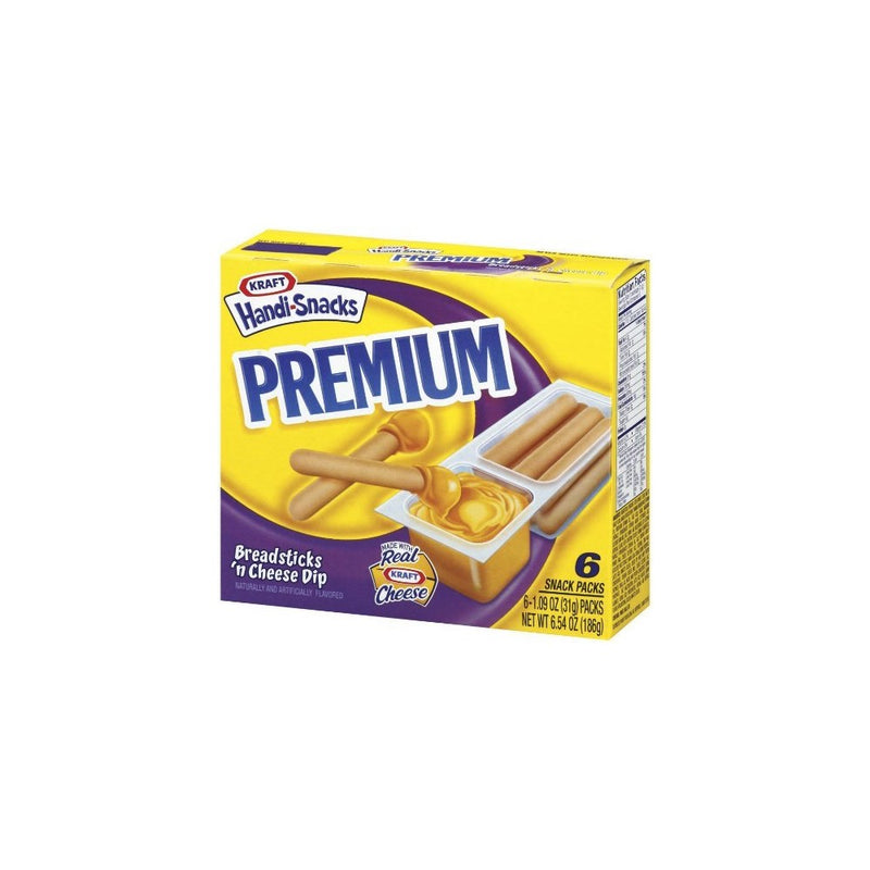 Kraft, Handi Snacks, Premium Breadsticks N Cheese, 6.54oz Box (Pack of 4)