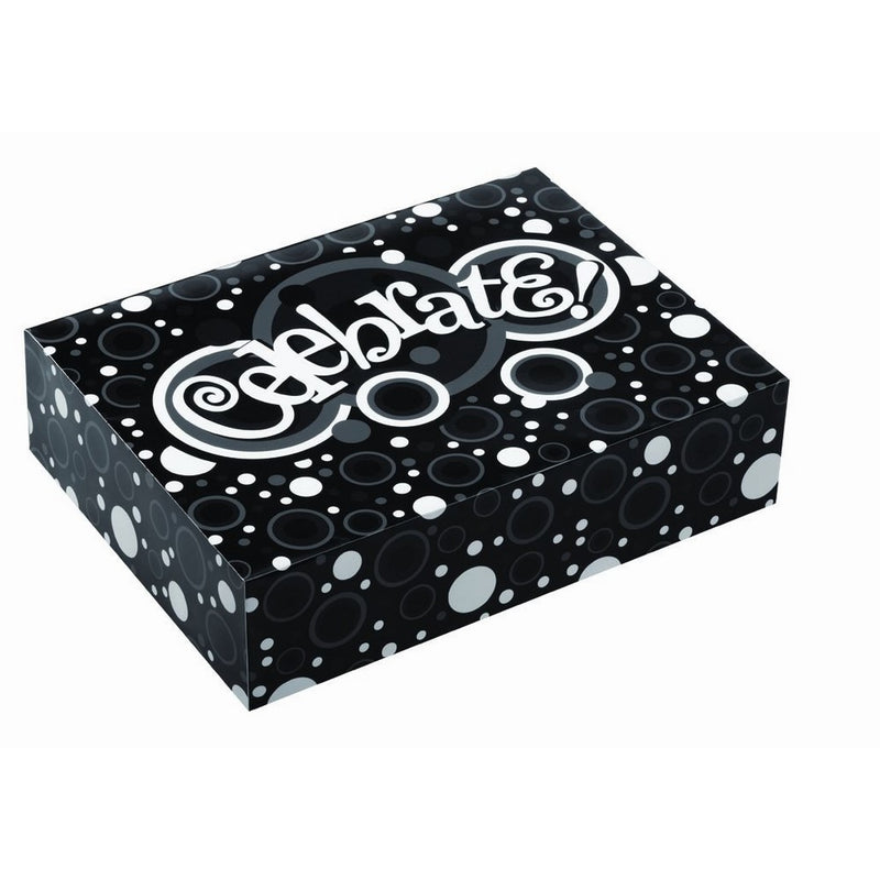 Wilton 415-1689 1-Pack Cupcake Bakery Box, Black/White