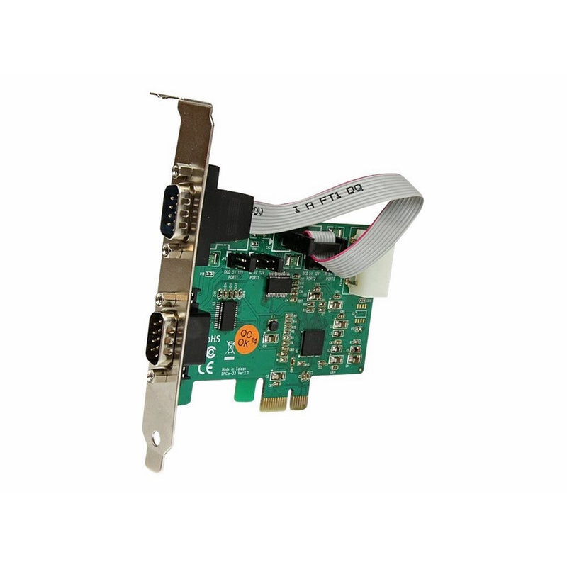 StarTech 2-Port Industrial PCI Express (PCIe) RS232 Serial Card with Power Output and ESD Protection (PEX2S553S)