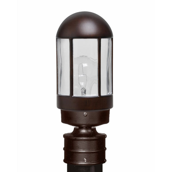 Besa Lighting 315198-POST 1X75W A19 Costaluz 3151 Series Post Mount Lighting Fixture, Bronze Finish