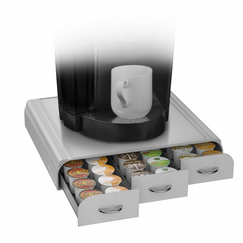 Mind Reader 36 Capacity K-Cup, Dolce Gusto, CBTL, Verismo, Single Serve Coffee Pod Holder Drawer, Gray