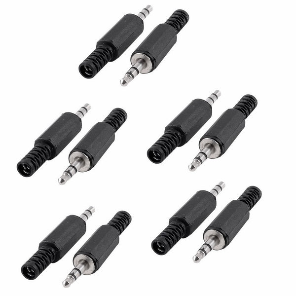 Uxcell 10-Pieces Black Plastic Housing 3.5mm Audio Jack