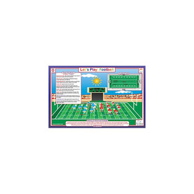 Tot Talk Football Educational Placemat for Kids, Washable and Long-Lasting