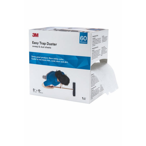 3M Easy Trap Duster - Sweep and Dust Sheets, 5" x 6" Sheets; 60 Sheets/Roll