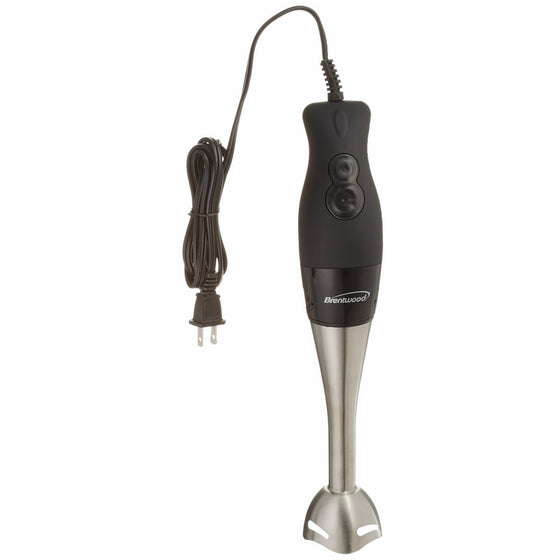 Brentwood Appliances HB-33BK 2-Speed Hand Blender with Soft Grip Handle, Black