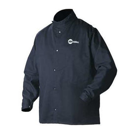 Welding Jacket, Navy, Cotton/Nylon, 2XL