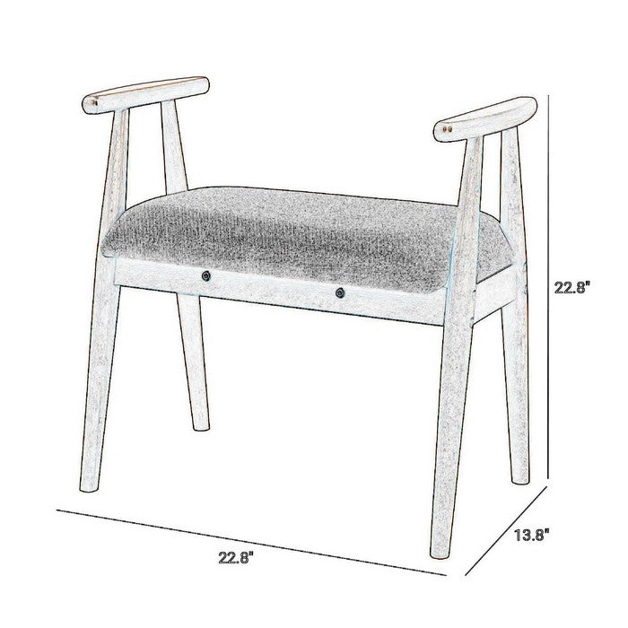 Wooden Frame Shoe Bench with Padded Seat and Splayed Legs, Saddle Brown