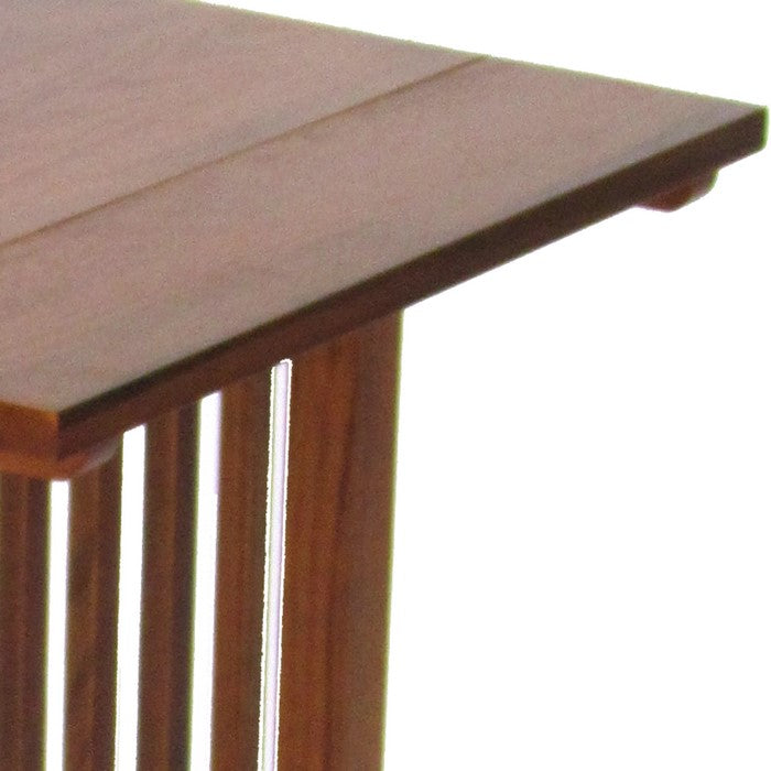 Mission Style Drop Leaf Table with Open Bottom Shelf, Brown