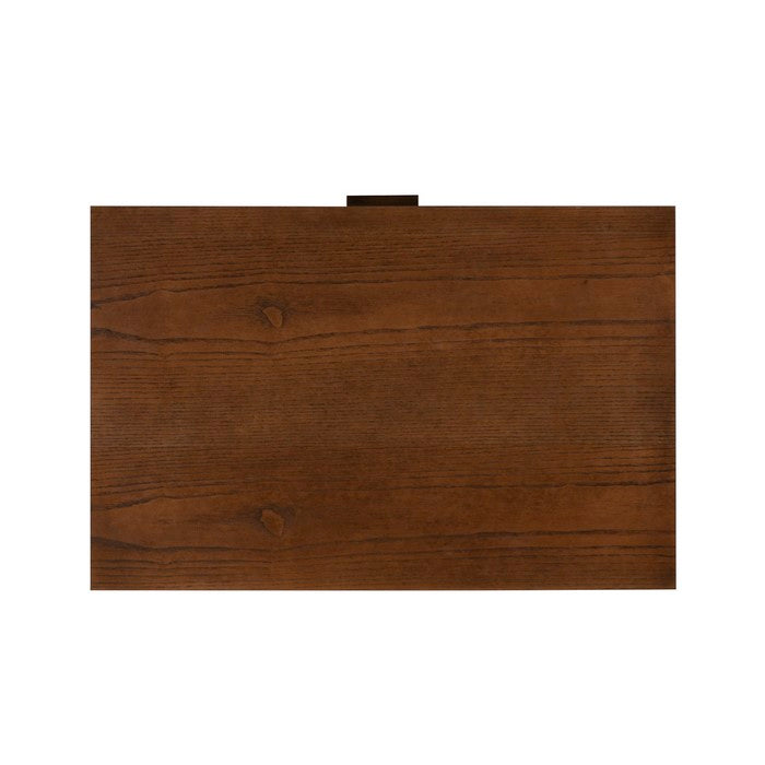 Grained Wooden Frame Chest with 4 Drawers and Angled Legs, Brown