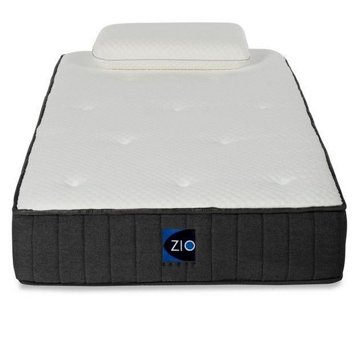 Twin Size Gel Infused Memory Foam Mattress, White and Gray