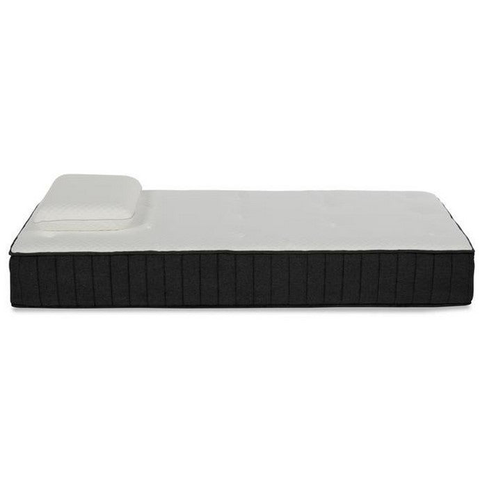 Twin Size Gel Infused Memory Foam Mattress, White and Gray