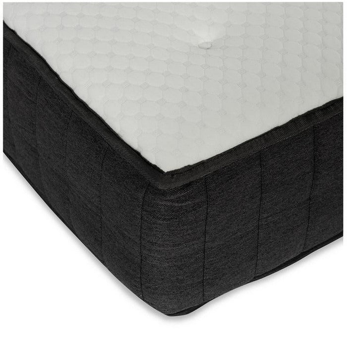Twin Size Gel Infused Memory Foam Mattress, White and Gray