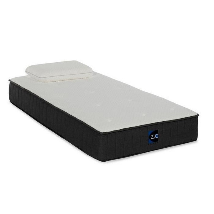 Twin Size Gel Infused Memory Foam Mattress, White and Gray