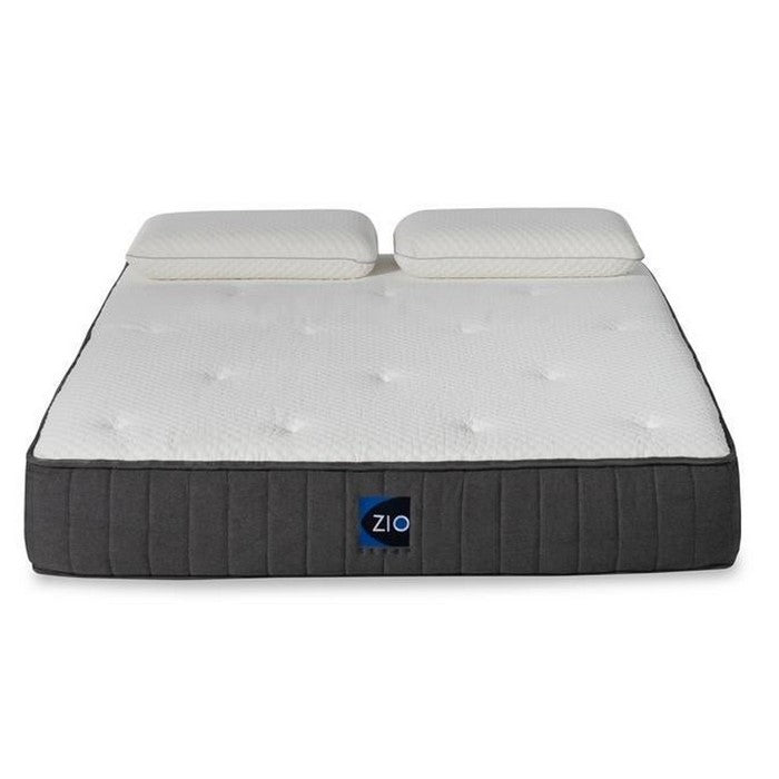 Full Size Gel Infused Memory Foam Mattress, White and Gray