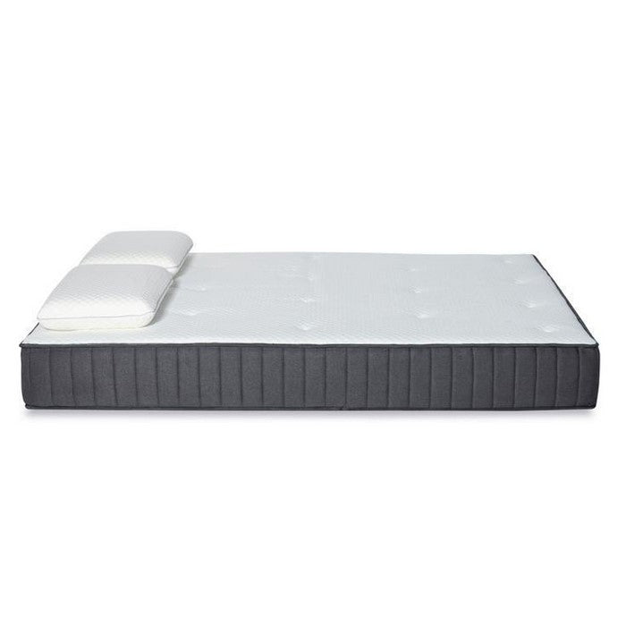 Full Size Gel Infused Memory Foam Mattress, White and Gray
