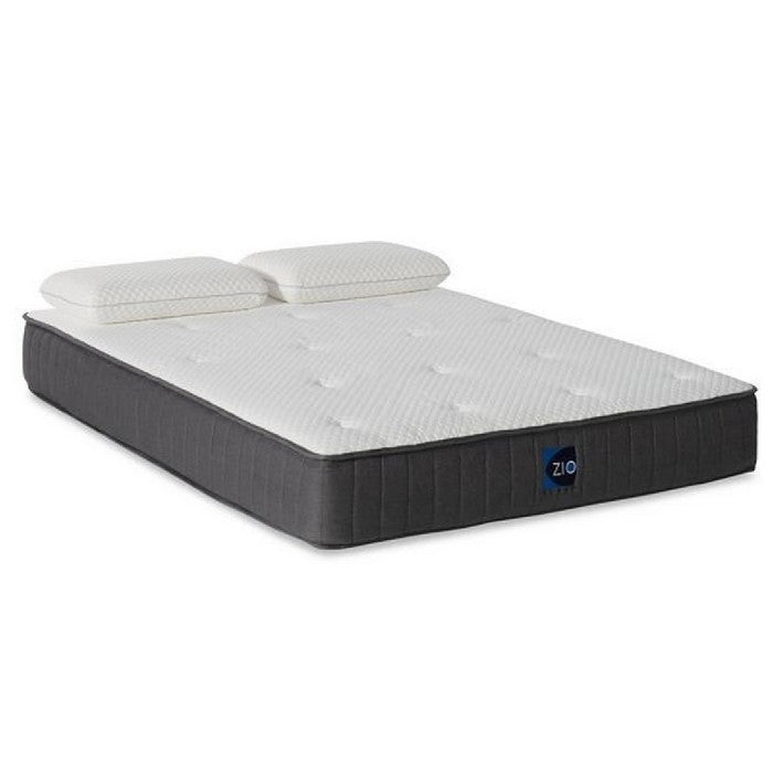 Full Size Gel Infused Memory Foam Mattress, White and Gray