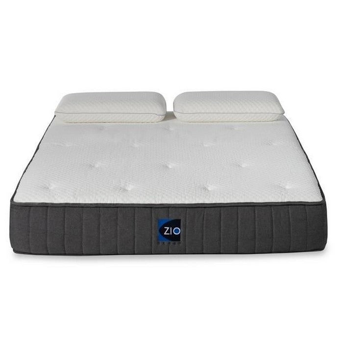 Queen Size Gel Infused Memory Foam Mattress, White and Gray