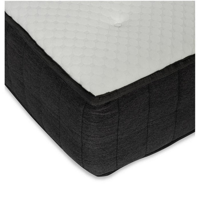 Queen Size Gel Infused Memory Foam Mattress, White and Gray