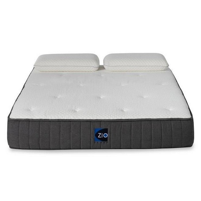 King Size Gel Infused Memory Foam Mattress, White and Gray