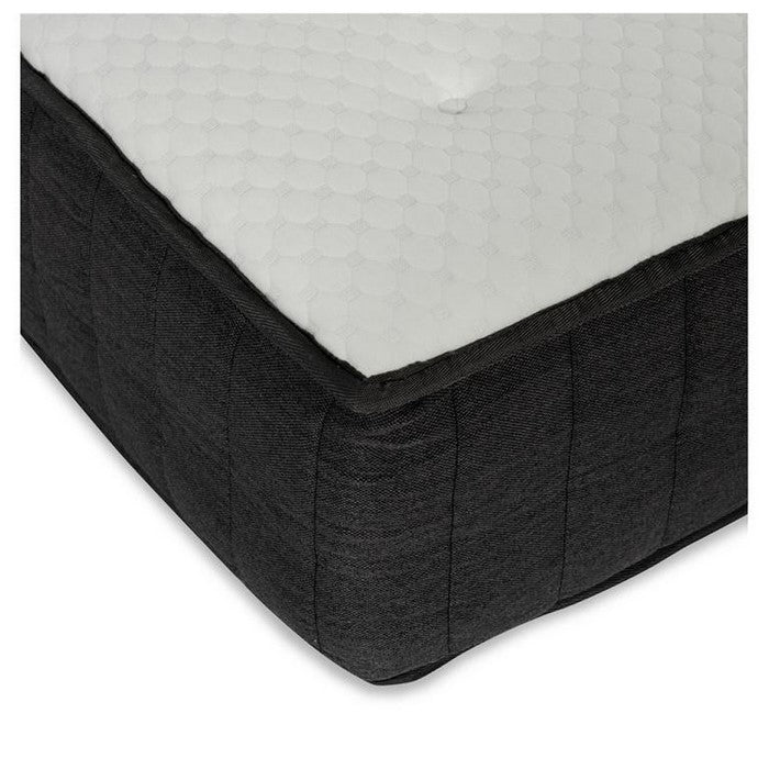 King Size Gel Infused Memory Foam Mattress, White and Gray