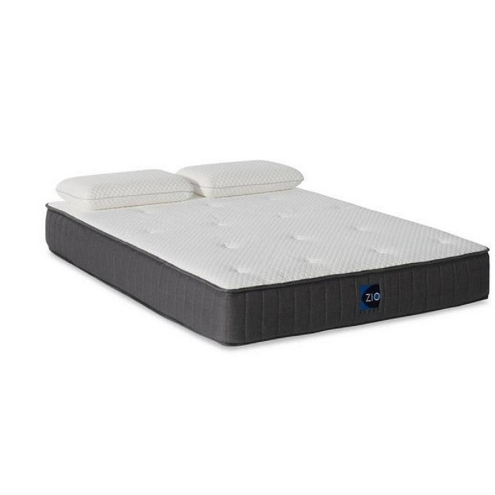 King Size Gel Infused Memory Foam Mattress, White and Gray