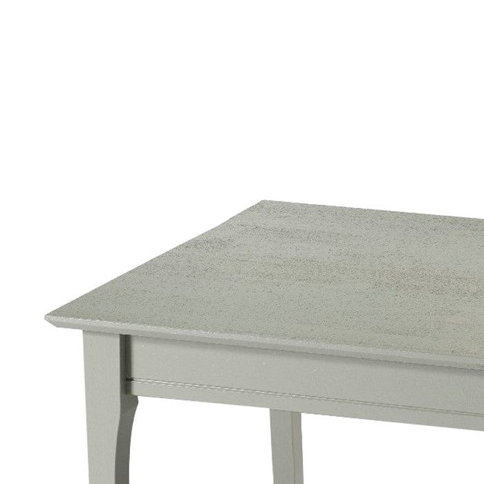 Wooden End Table with Open Bottom Shelf and Sabre Legs, Gray