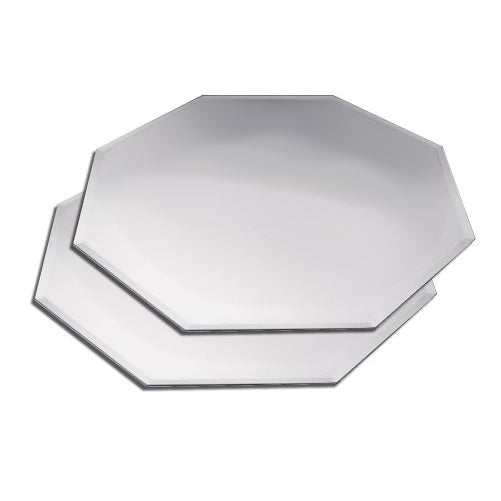 12 Inch Premium Quality Octagon Beveled Mirrors Pack of 2