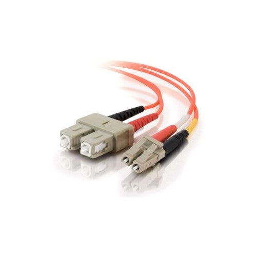 C2G/Cables to Go 37954 LC/SC Plenum-Rated Duplex 62.5/125 Multimode Fiber Patch Cable (10 Meter, Orange)