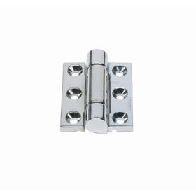 Friction Hinge with Hole, Zinc Alloy, Satin Chrome, 2-9/16" Leaf Height, 1-31/32" Open Width, 13.0 lbs/in Torque per piece (Pack of 1)