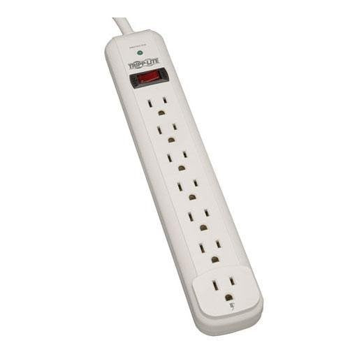 Tripp Lite TLP712 TLP712 Surge Suppressor, 7 Outlets, 12 ft Cord, 1080 Joules, Light Gray