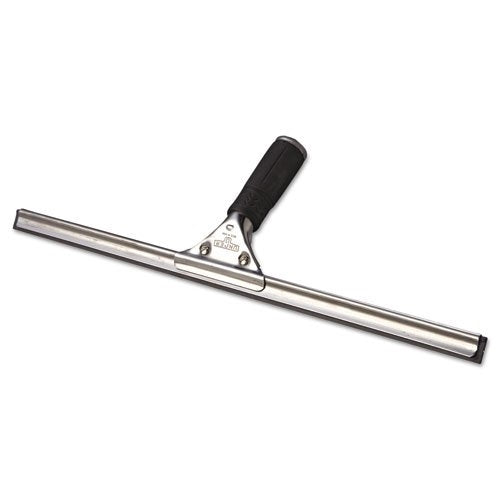 Unger PR45 Pro Stainless Steel Window Squeegee, 18 inch Wide Blade, Black Rubber