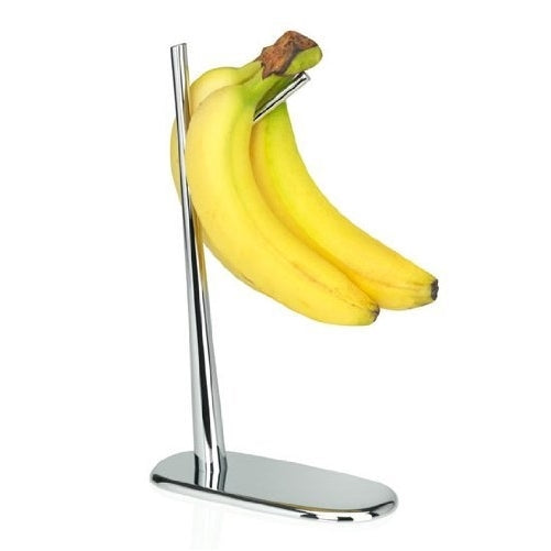 Alessi "Dear Charlie" Banana Holder in Chrome-Plated Zamak, Silver