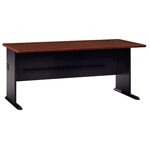 Bush Business Furniture Series A 72W Desk in Hansen Cherry and Galaxy