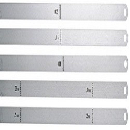 Starrett 667-3 Steel Thickness Feeler Gage, 0.003" Thickness, 1/2" Width, 12" Length