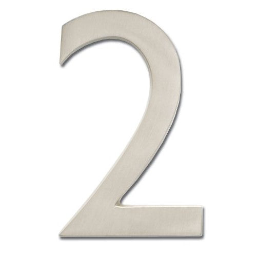 Architectural Mailboxes 3582SN-2 Brass 4-Inch Floating House Number, Satin Nickel"2"