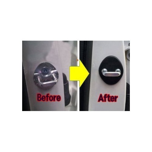 Hyundai Motors Genuine Door Striker Cover 3 PCS Set for 2010 2011 2012 2013 2014 2015 Veloster and Veloster Turbo 3 Doors